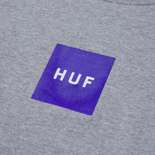 HUF Essentials Box Logo LS T-Shirt - Athletic Grey