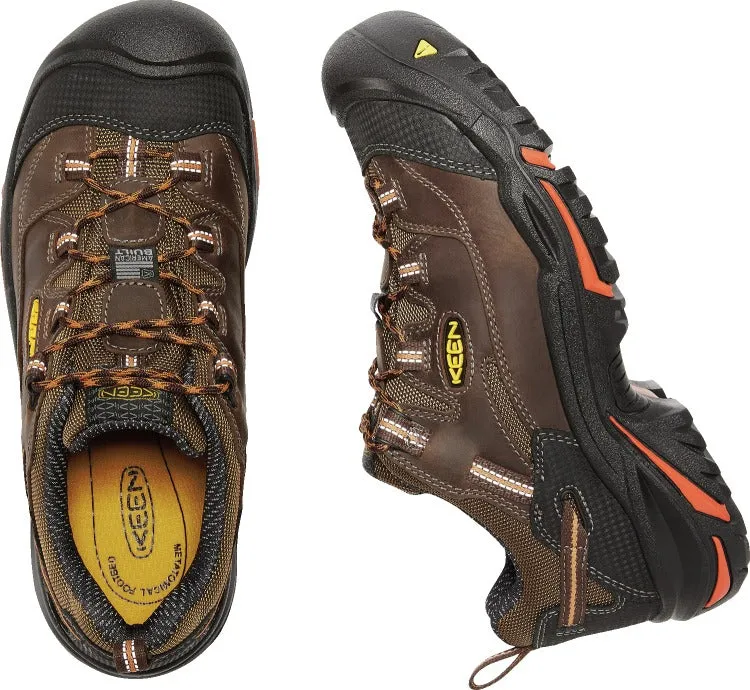 'Keen Utility' Men's Braddock Low EH Soft Toe - Brown / Black / Orange