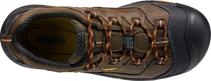 'Keen Utility' Men's Braddock Low EH Soft Toe - Brown / Black / Orange