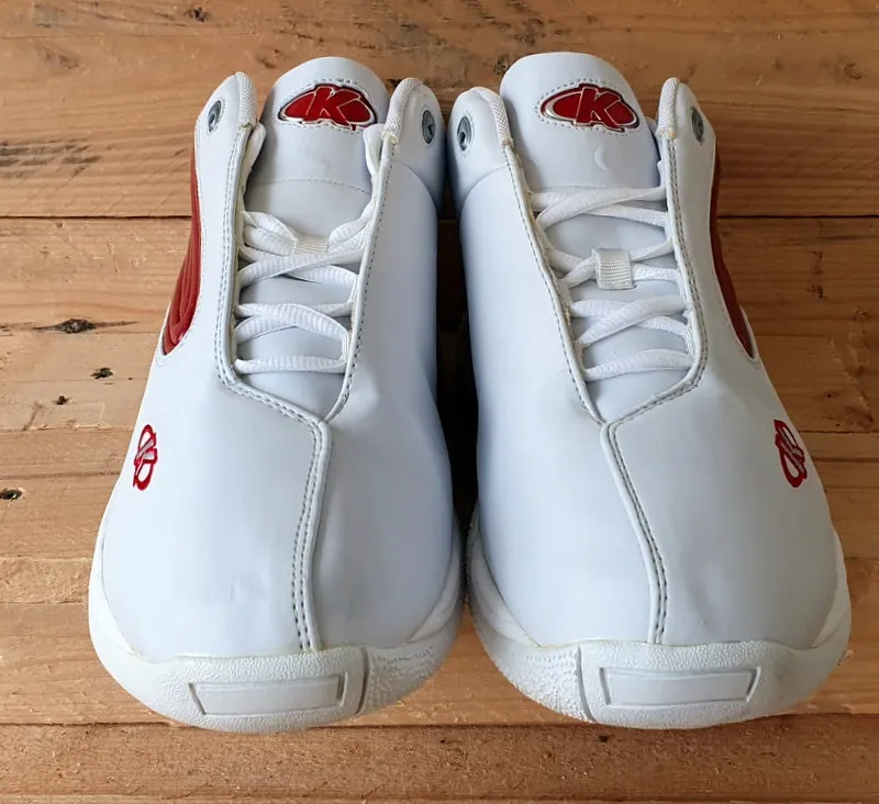 Kelme Classic Quartz Leather Trainers UK8.5/US9.5/E43 47010 52003 White/Red/Grey