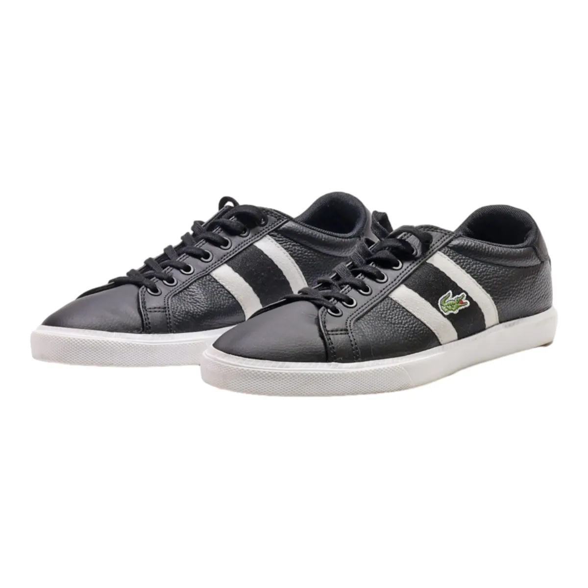 LACOSTE Sneaker Trainers Black Leather Womens UK 4.5