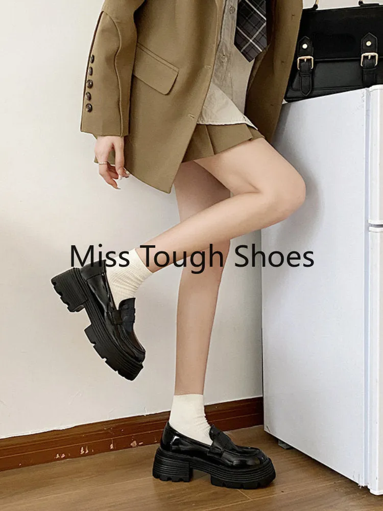 Ladie Lolita Flat Shoes Women College Leather Platform High Quality Shoes Style School Girls Jk Uniform Thick Sole Shoes Female
