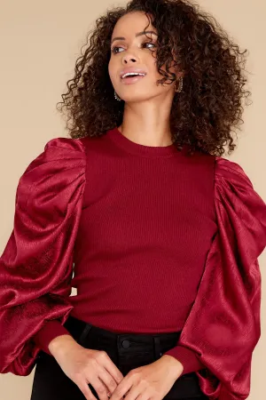 Last Stop Burgundy Top