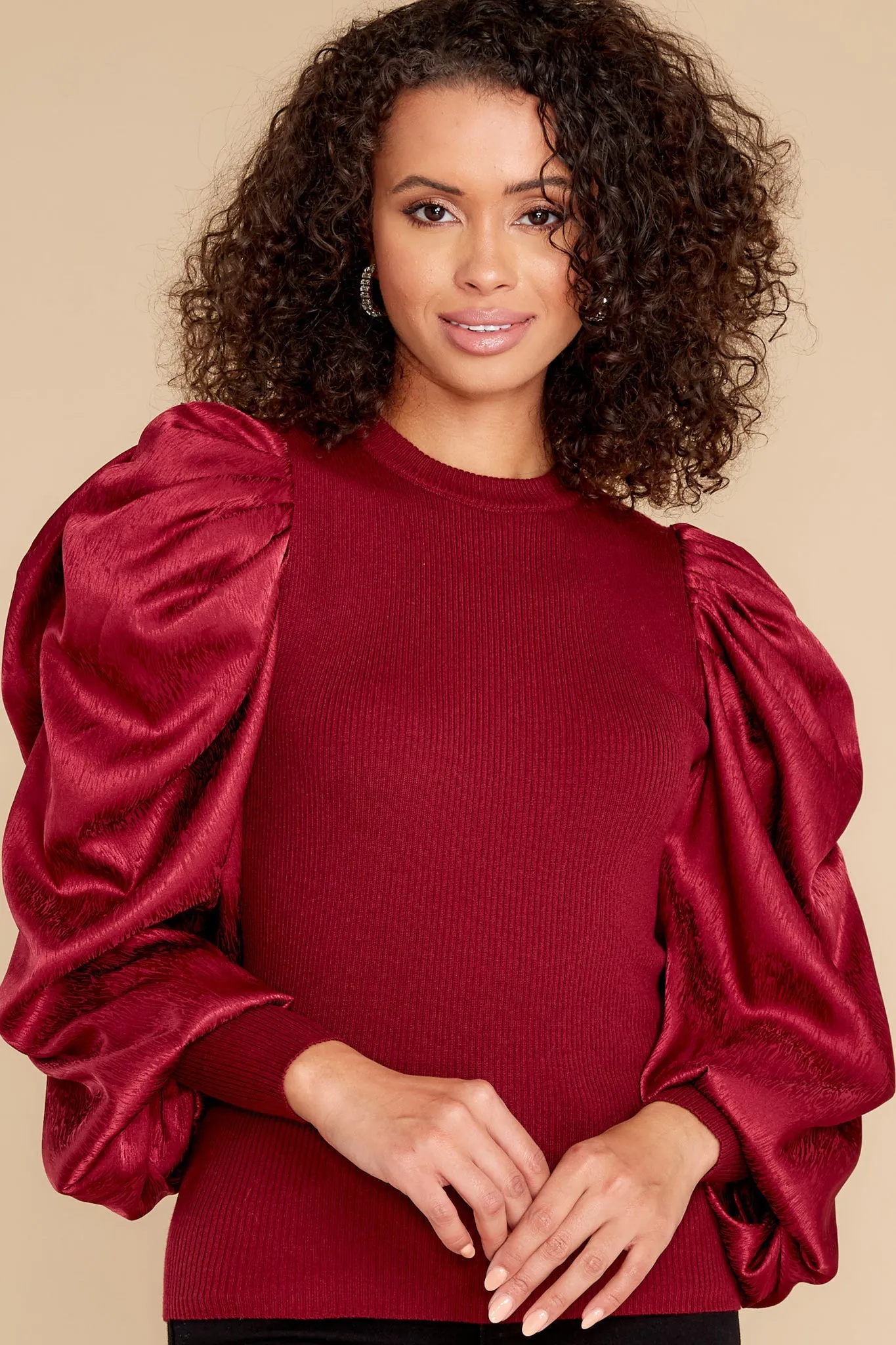 Last Stop Burgundy Top