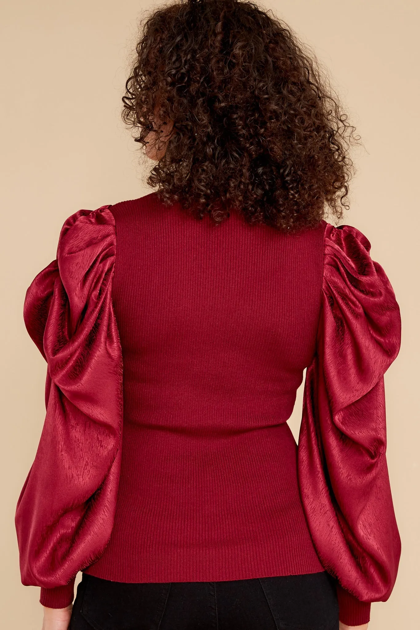 Last Stop Burgundy Top