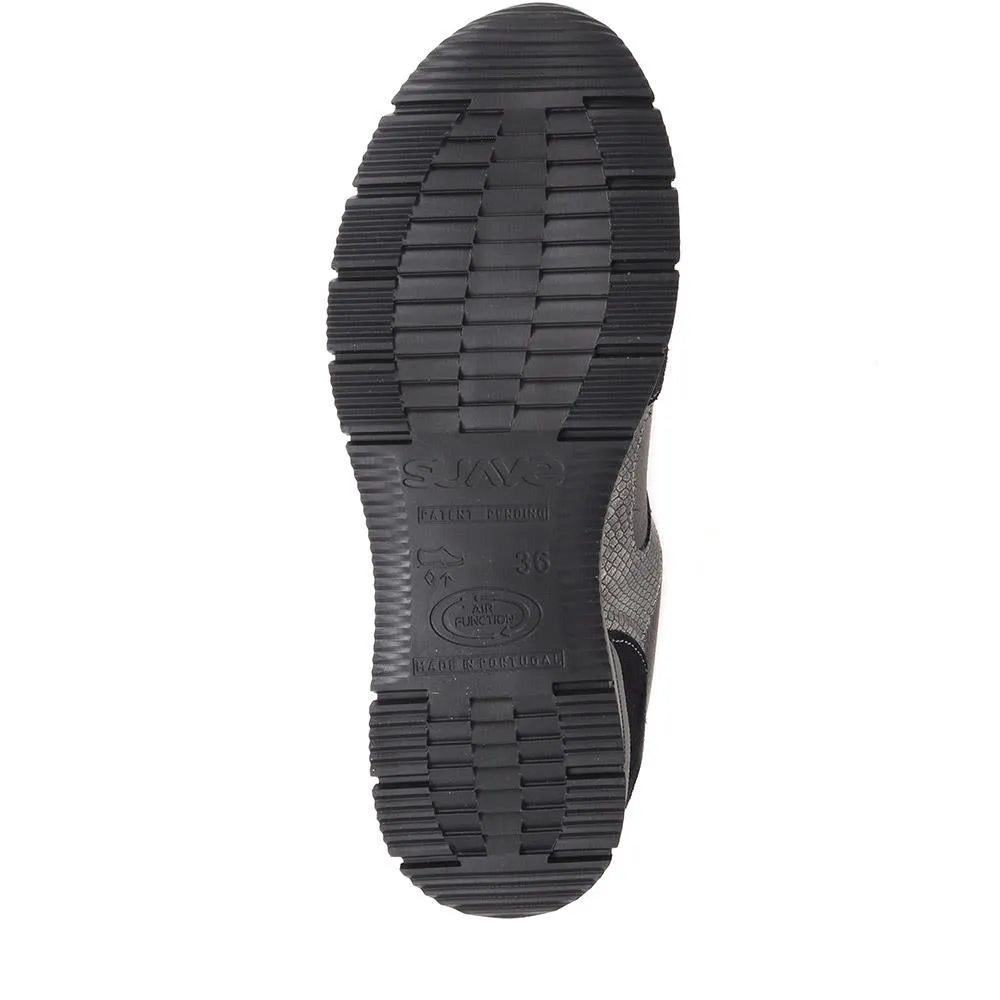 Leather Lace-Up Trainers - CAL40003 / 326 401