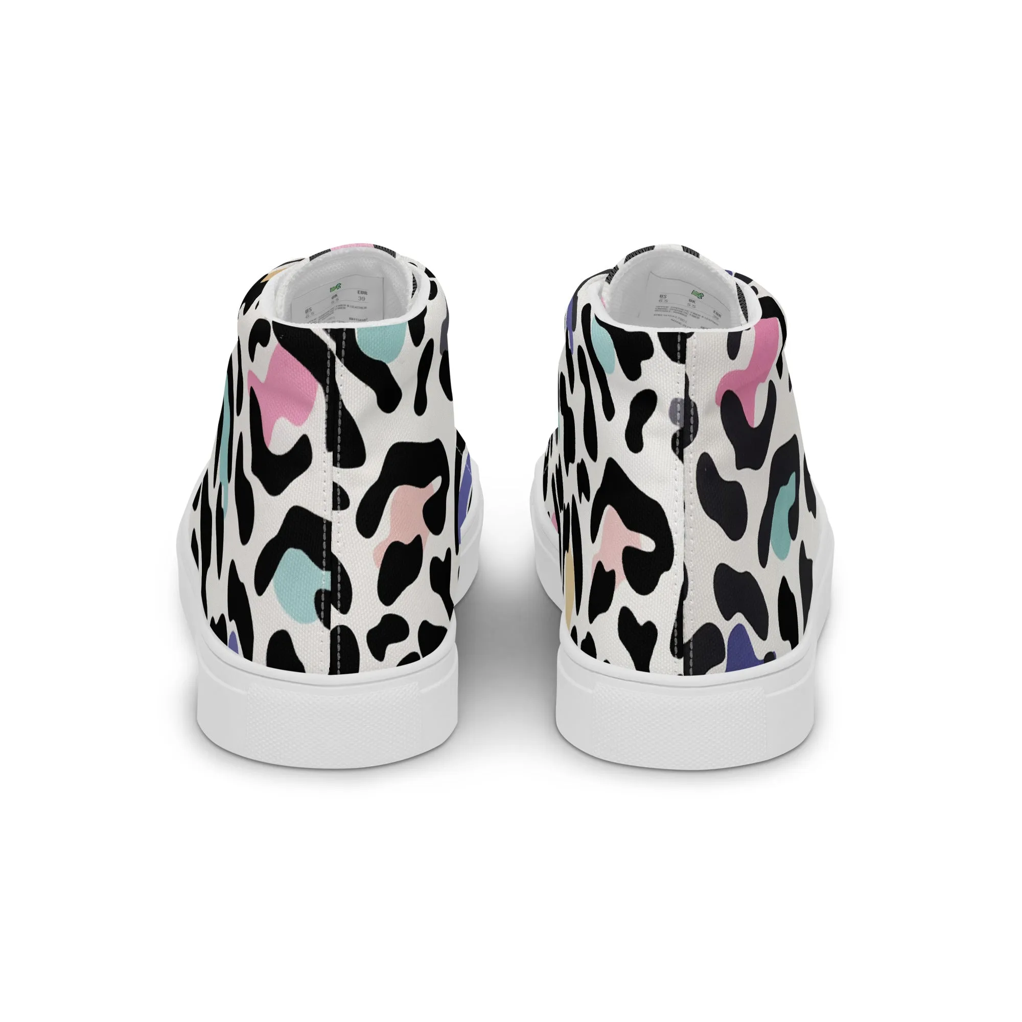 Leopard Print Women’s high top canvas shoes