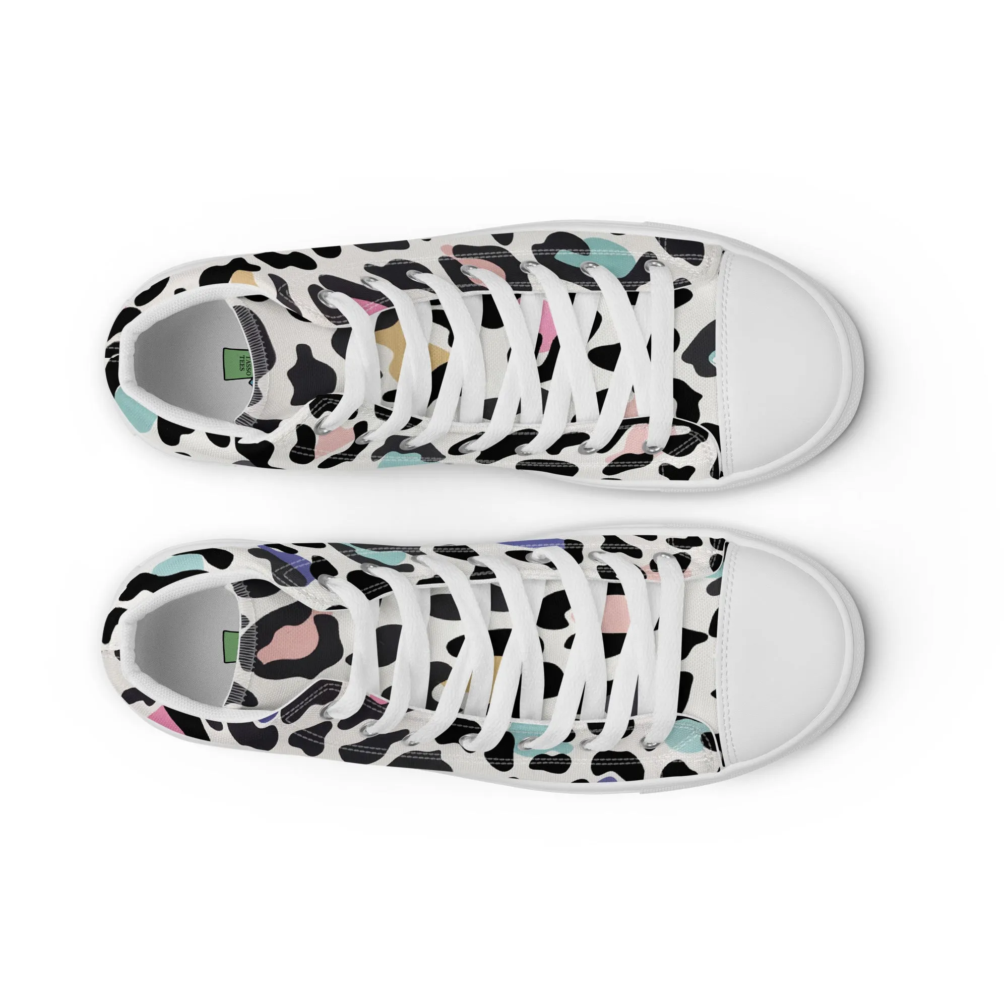 Leopard Print Women’s high top canvas shoes