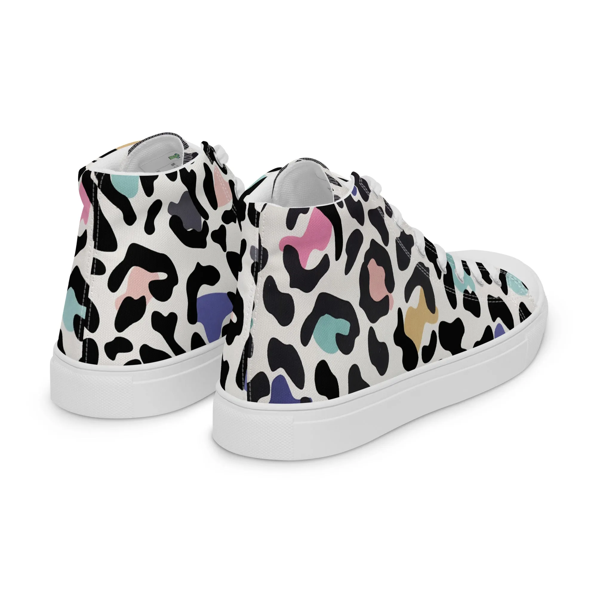 Leopard Print Women’s high top canvas shoes