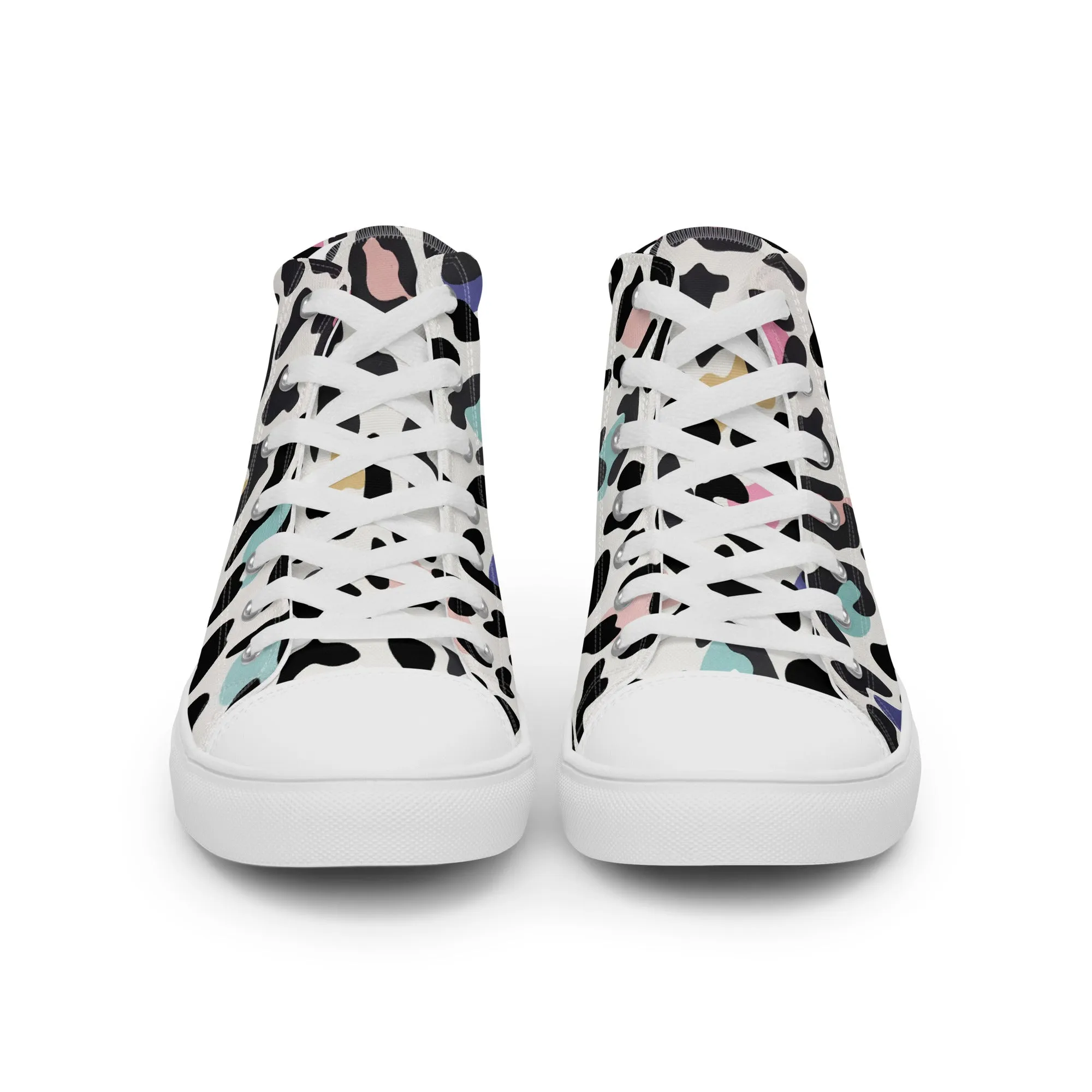 Leopard Print Women’s high top canvas shoes