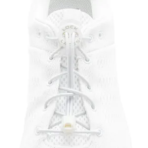 Lock Laces Solid No-Tie Shoelaces - Solid White