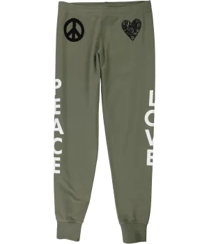 Love Moschino Womens Peace Love Athletic Jogger Pants