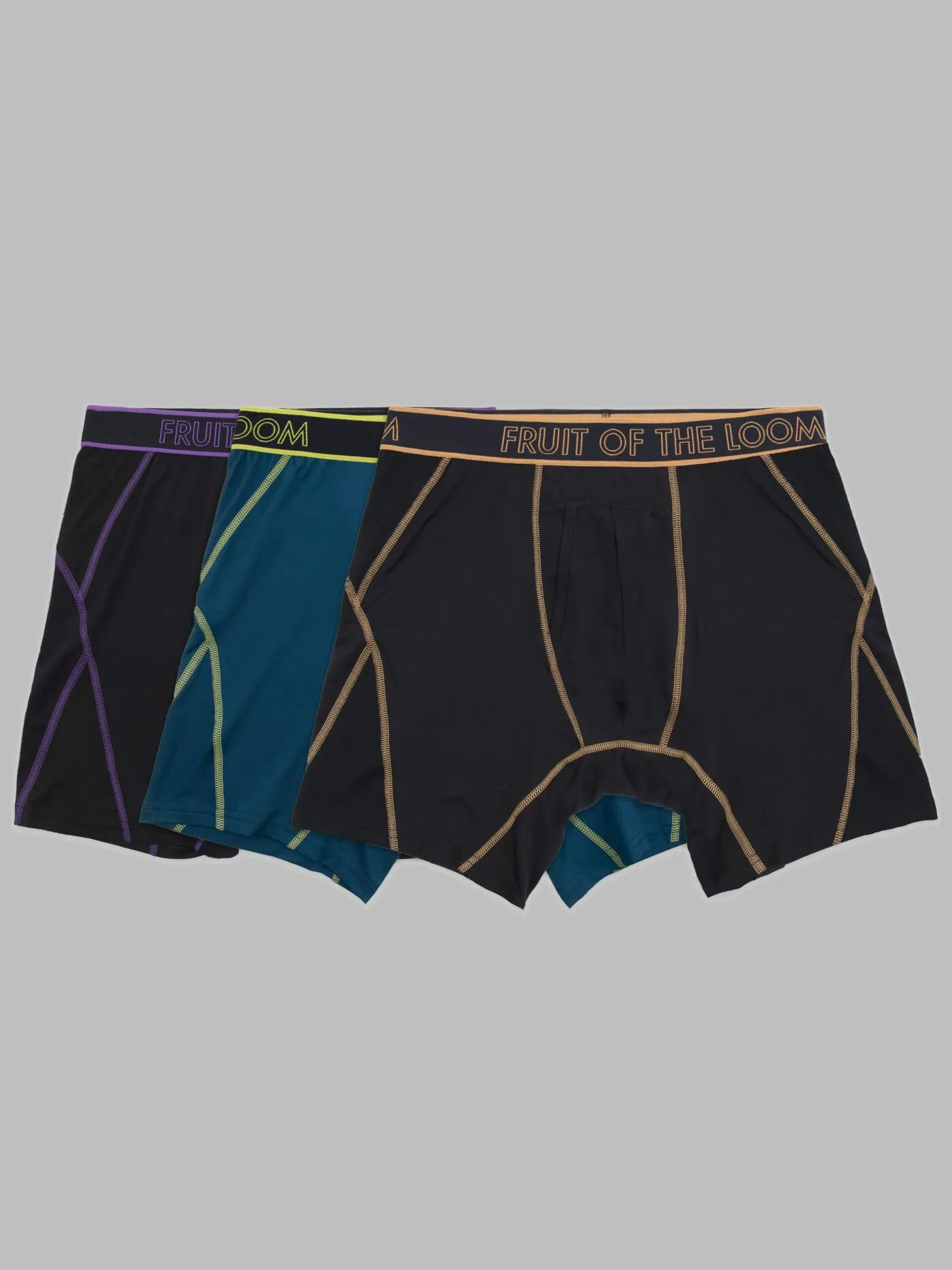Men's 360 Stretch Max Flex Zones Boxer Brief​, Extended Sizes Assorted 3 Pack