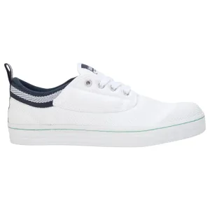 Mens Dunlop Classic Canvas Volleys Sneakers Casual White Navy Shoes