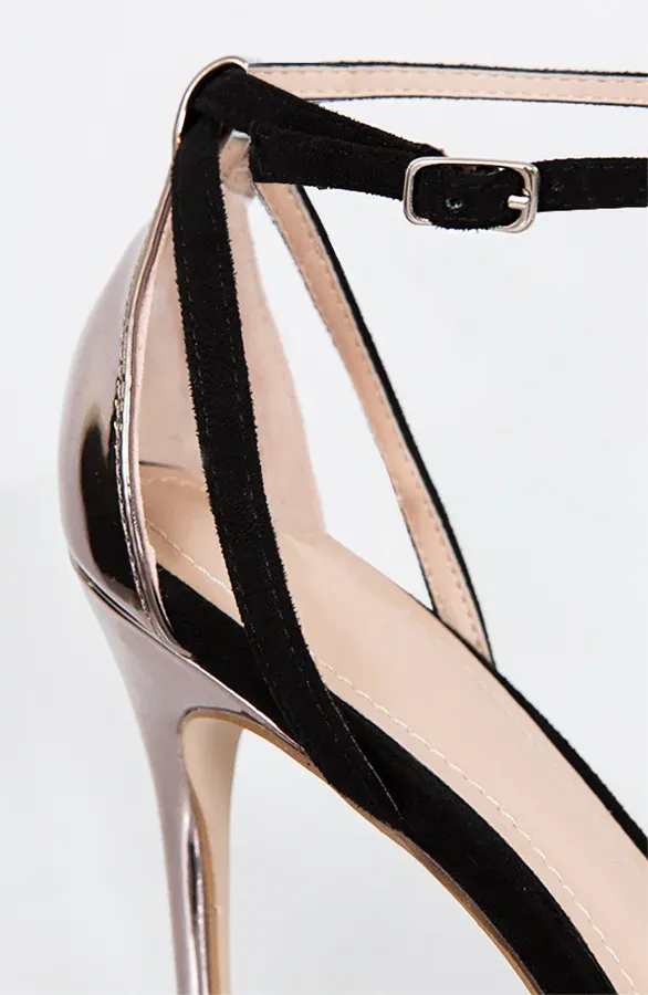 Metallic Heels Zwart