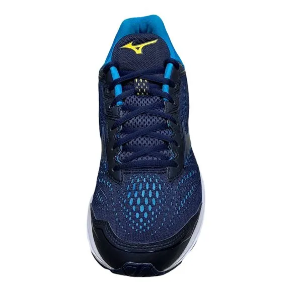 Mizuno Men's Wave Rider 22 Athletic Running Shoes Blue Yellow