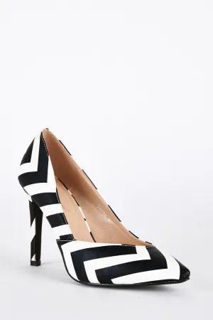 Monochrome Stiletto Court Shoe