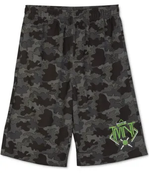 Nickelodeon Boys Tmnt Camo Athletic Workout Shorts