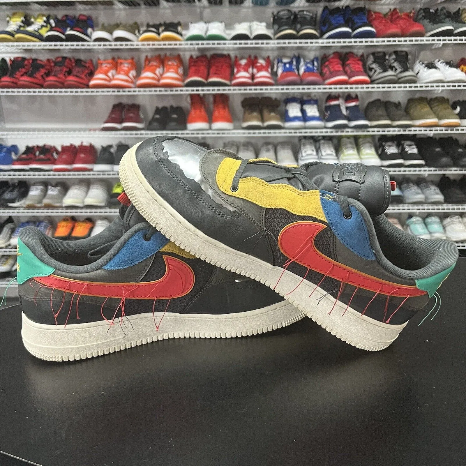 Nike Air Force 1 Low Black History Month CT5534-001 Men's Size 14 Missing Insoles