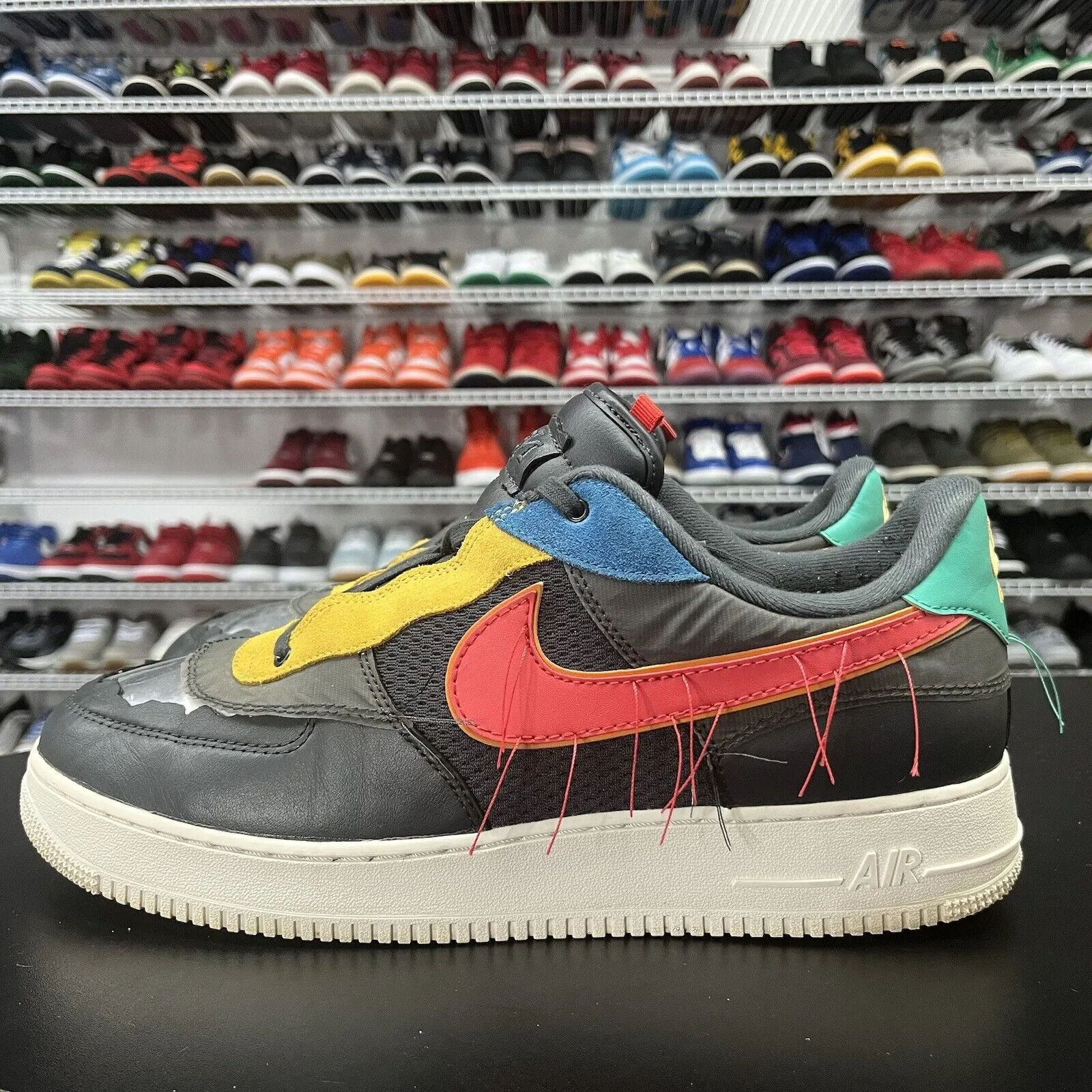 Nike Air Force 1 Low Black History Month CT5534-001 Men's Size 14 Missing Insoles
