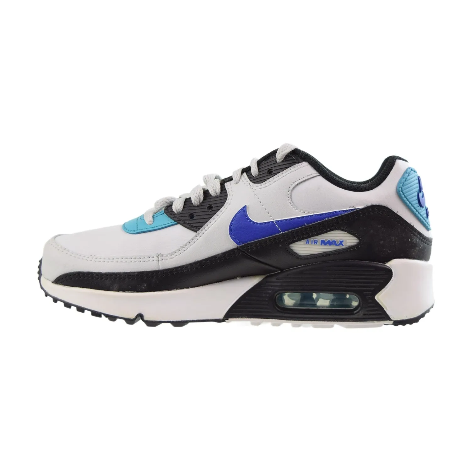 Nike Air Max 90 (GS) Big Kids' Shoes  Black-Hyper Blue-Photon Dust