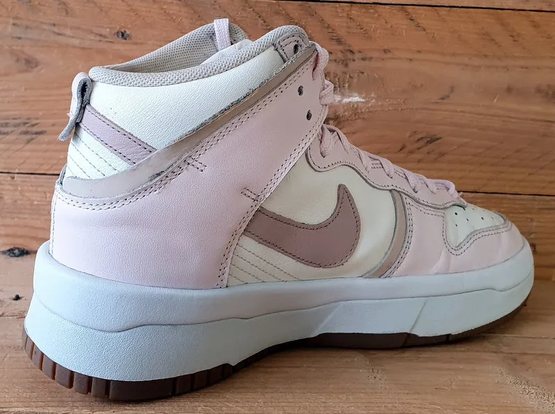 Nike Dunk High Up Leather Trainers UK6/US8.5/EU40 DH3718-102 Light Soft Pink