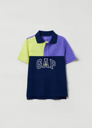 Polo color block con ricamo logo Athletic