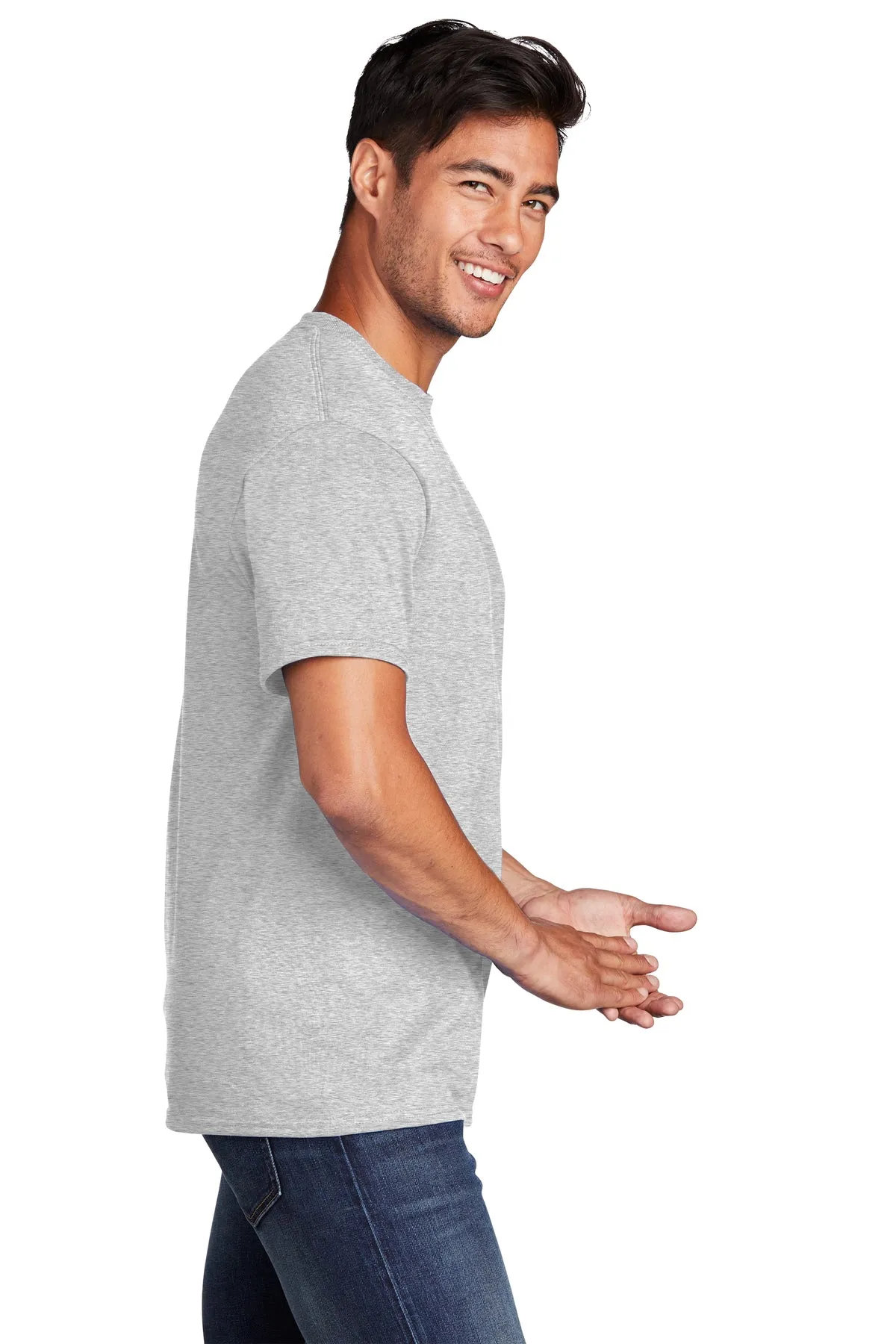 Port & Company Core Cotton Branded Tee's, Ash*