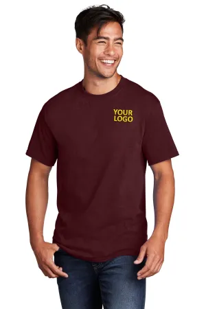 Port & Company Core Cotton Branded Tee's, Athletic Maroon