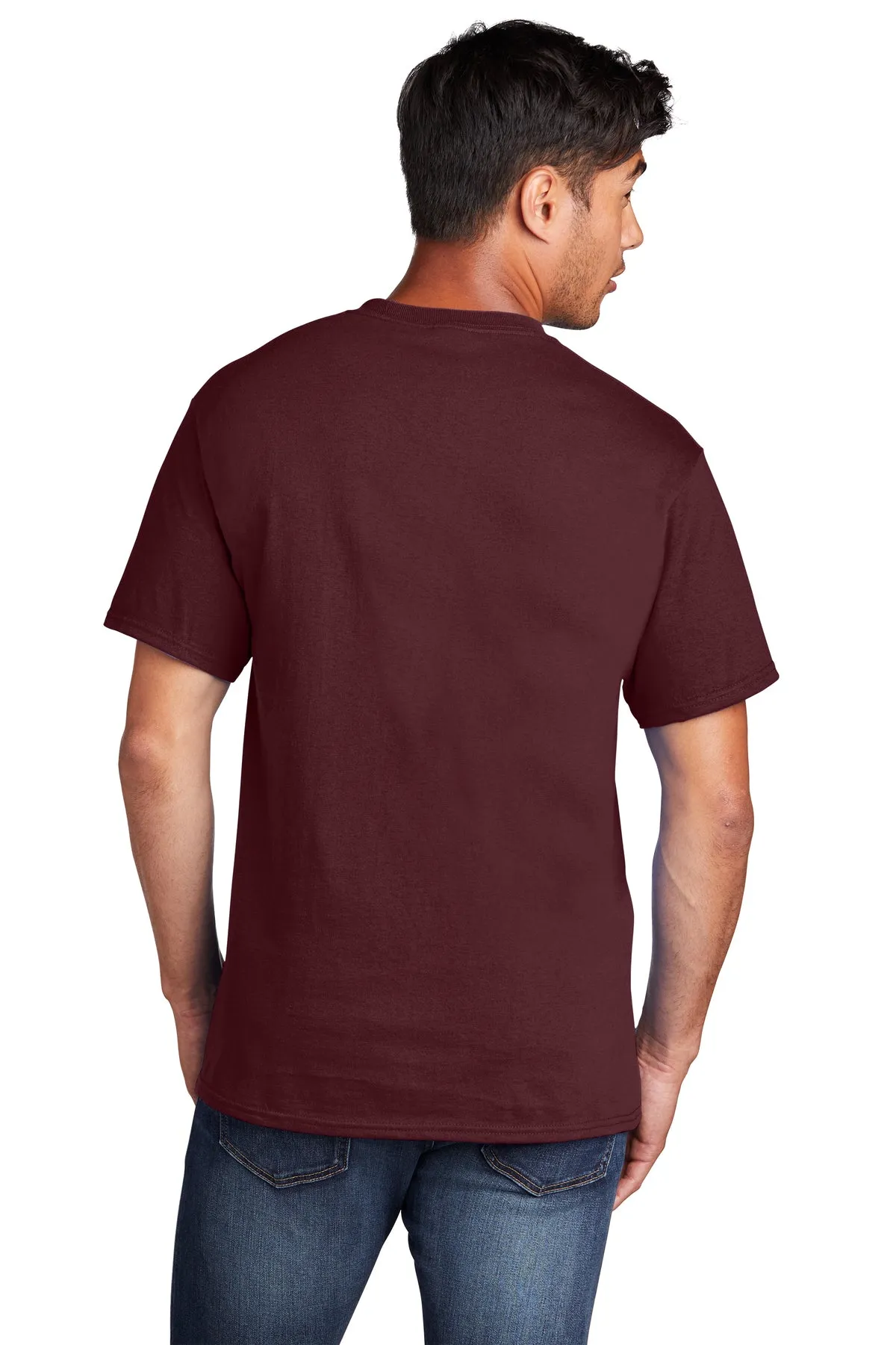 Port & Company Core Cotton Branded Tee's, Athletic Maroon