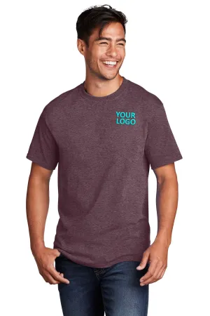 Port & Company Core Cotton Customized Tee's, Heather Athletic Maroon*
