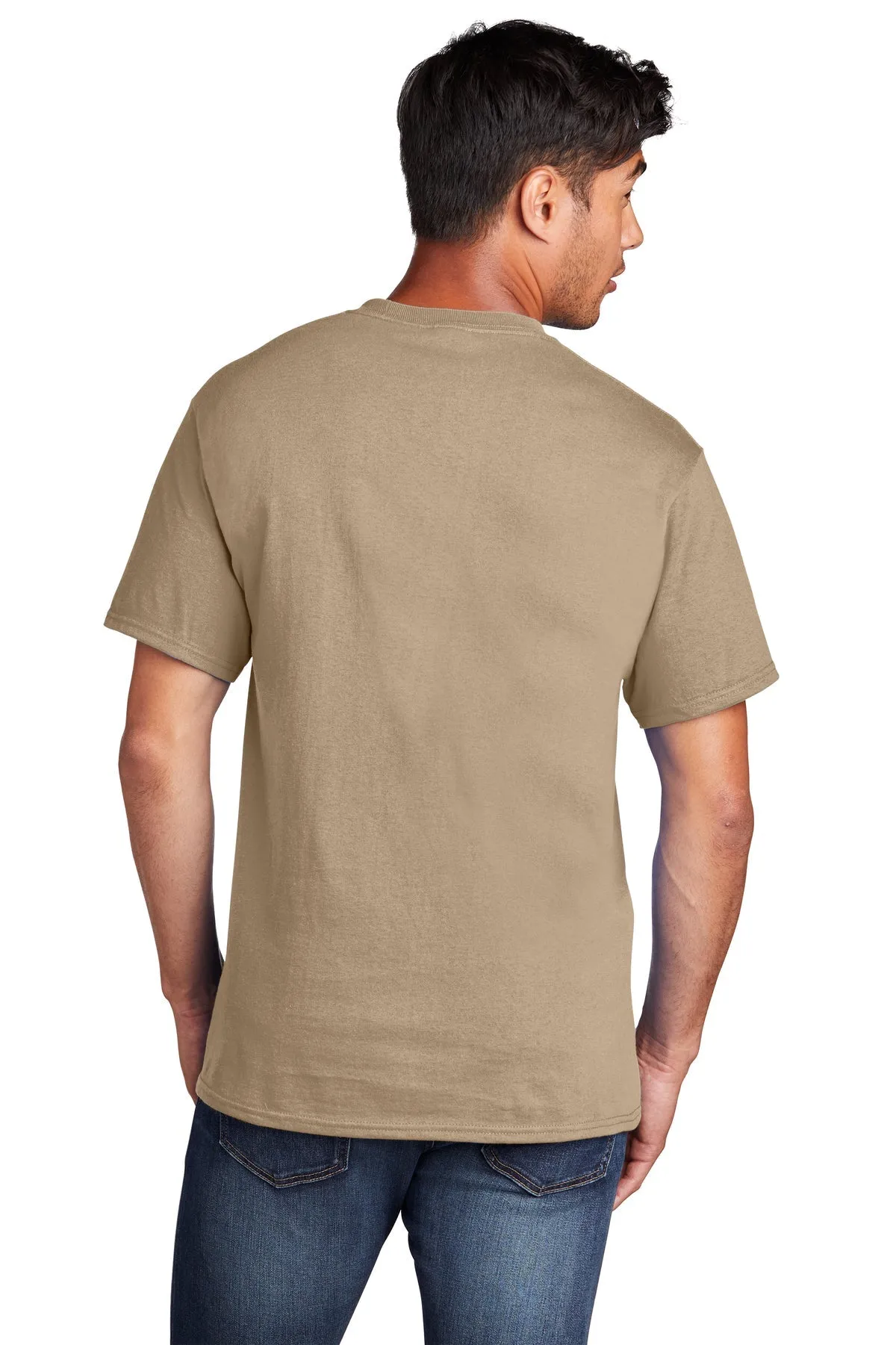 Port & Company Core Cotton Customized Tee's, Sand