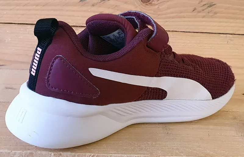 Puma Flyer Runner Textile Kids Trainers UK12/US13C/EU31 192929-14 Burgundy/White