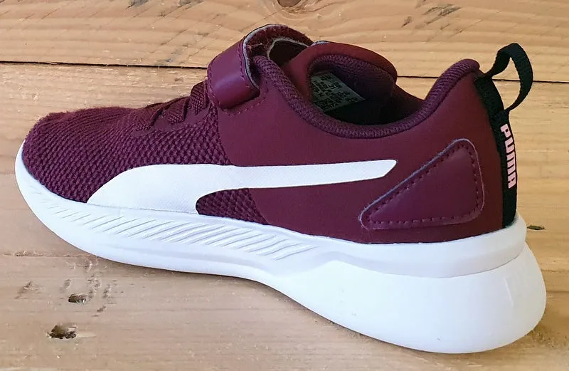 Puma Flyer Runner Textile Kids Trainers UK12/US13C/EU31 192929-14 Burgundy/White