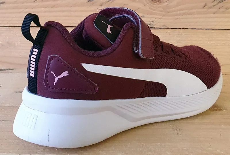 Puma Flyer Runner Textile Kids Trainers UK12/US13C/EU31 192929-14 Burgundy/White
