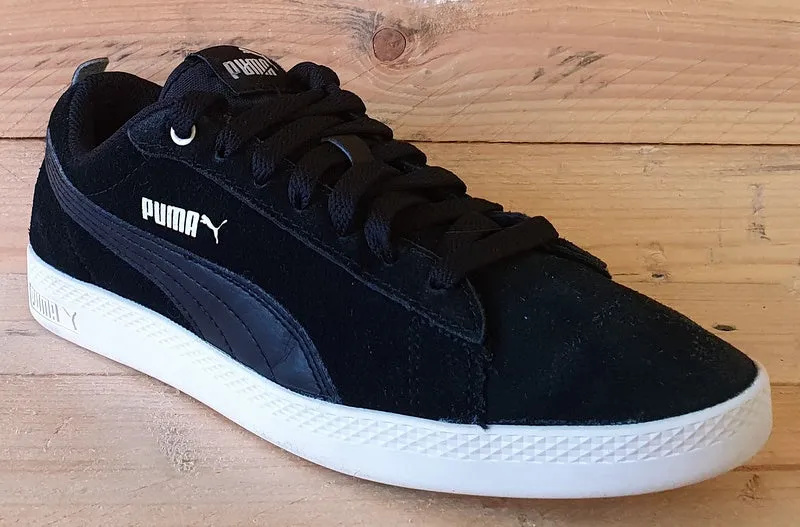 Puma Smash V2 Low Suede Trainers UK4/US6.5/EU37 365313 01 Black/White
