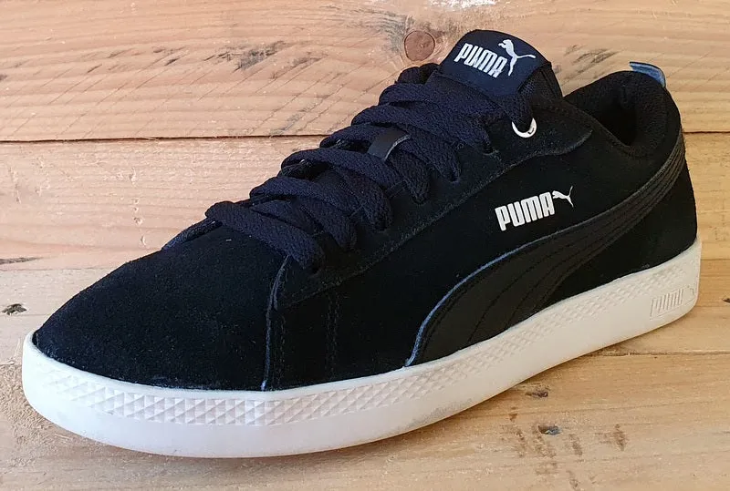 Puma Smash V2 Low Suede Trainers UK4/US6.5/EU37 365313 01 Black/White