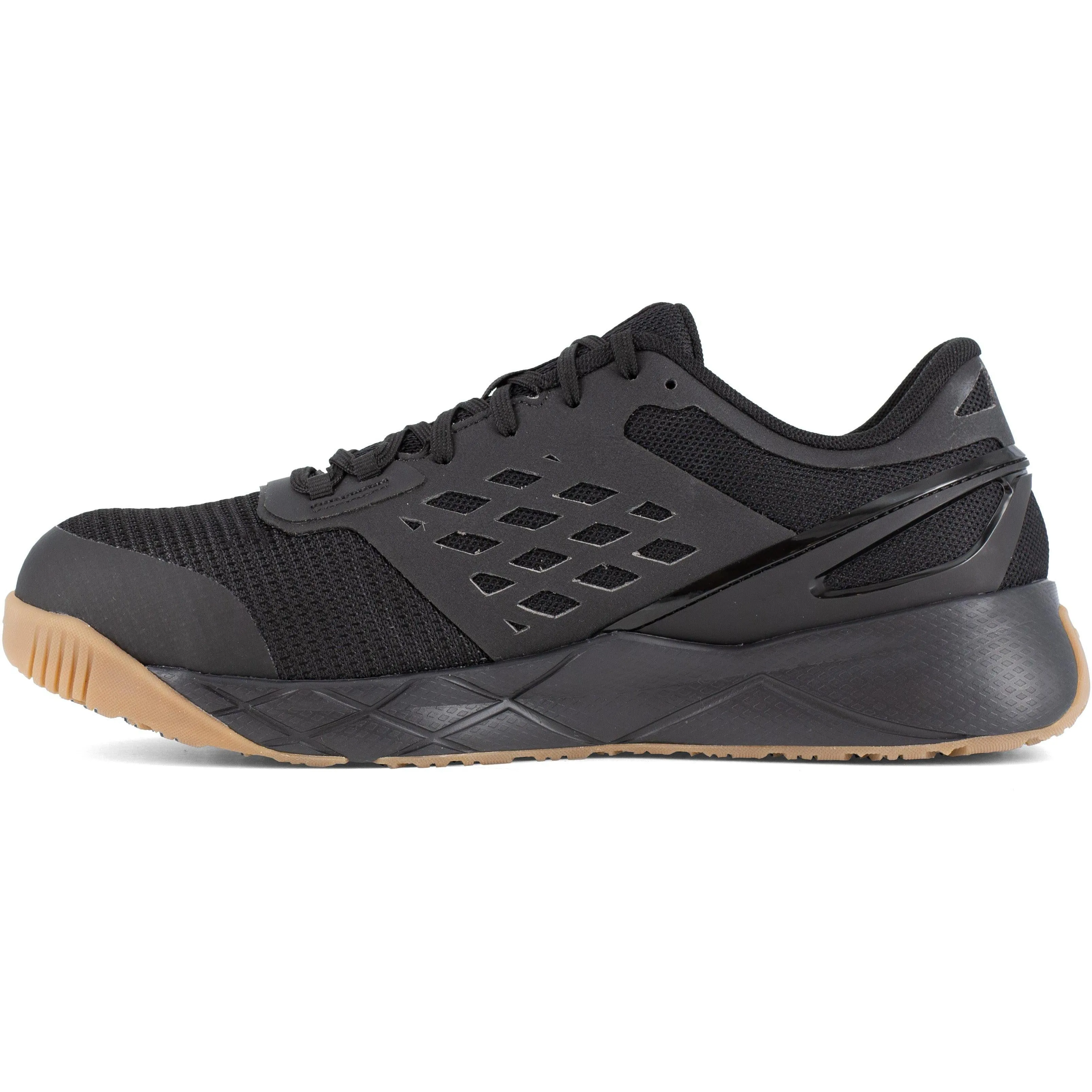 Reebok Men's Nanoflex TR Comp Toe Athletic Work Shoe- Black- RB3317