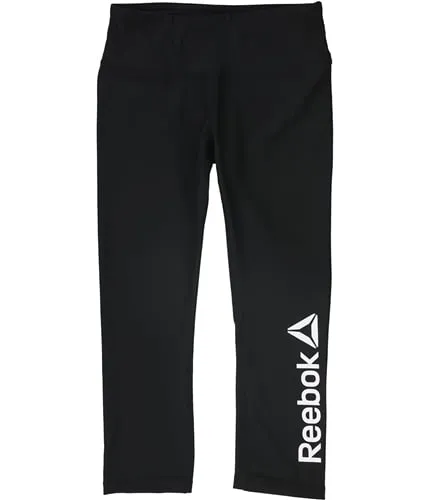 Reebok Womens Branded Capri Compression Athletic Pants