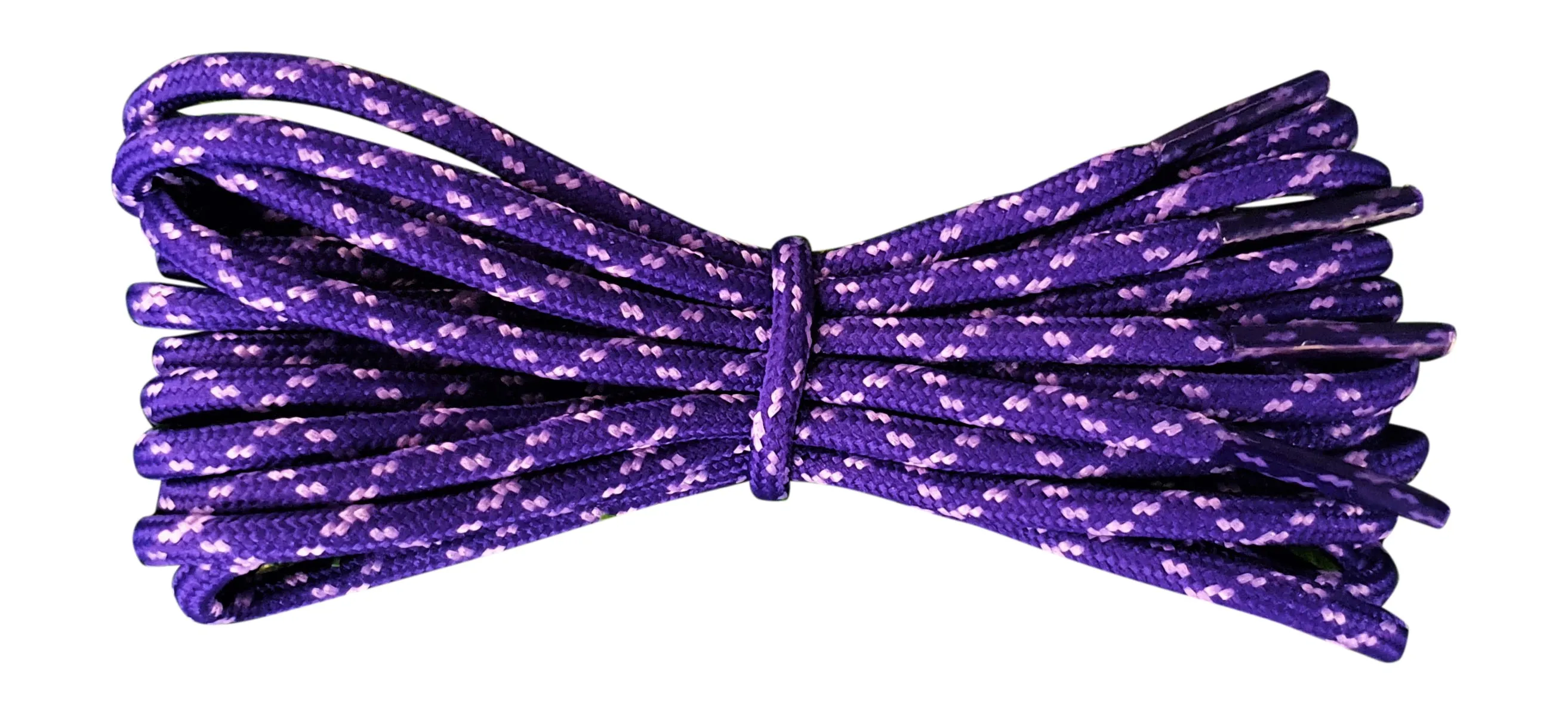 Round 3 mm Shoelaces Purple with Lilac flecks for walking shoes or trainers