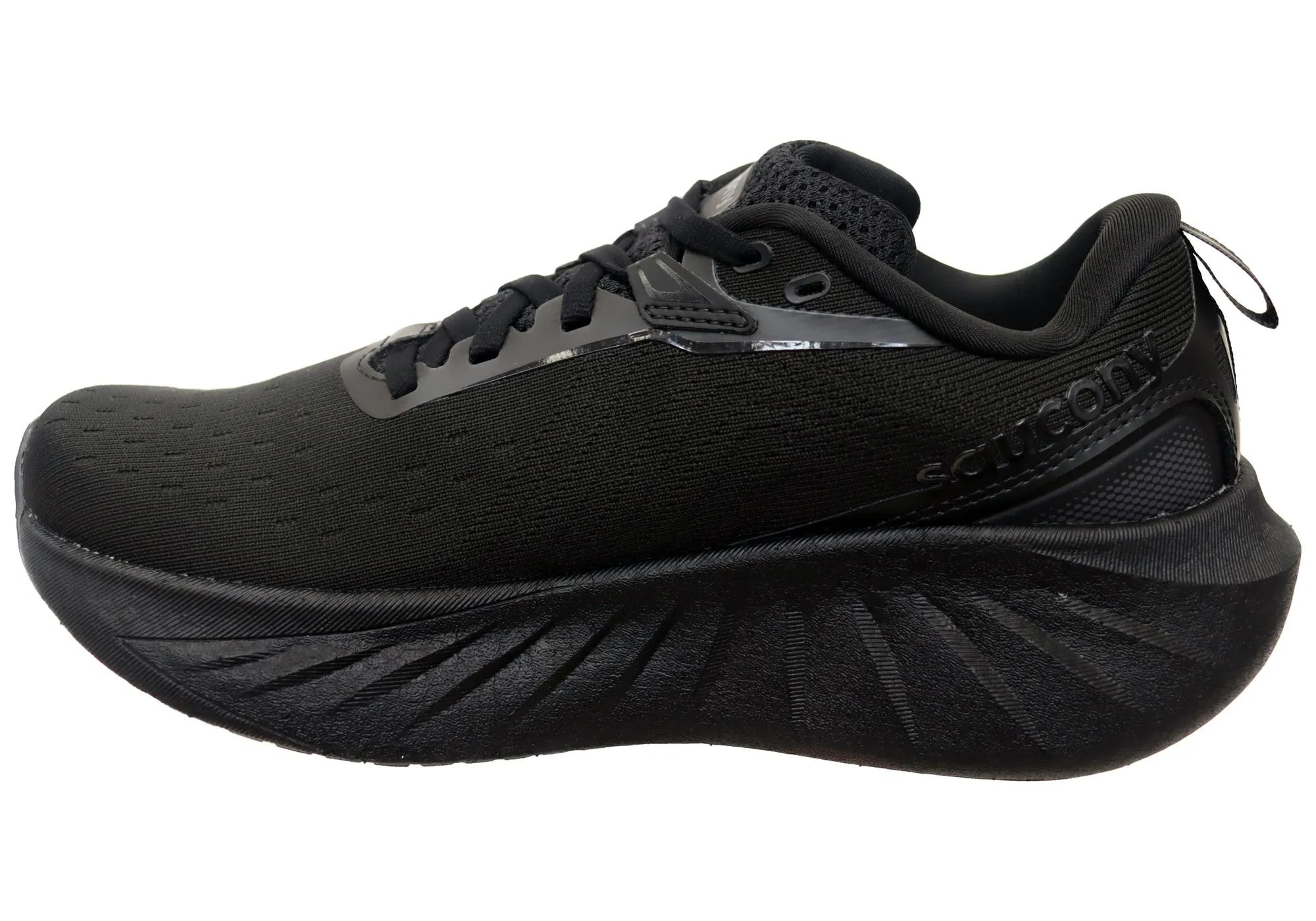 Saucony Womens Triumph 22 Comfortable Triple Black Athletic Shoes