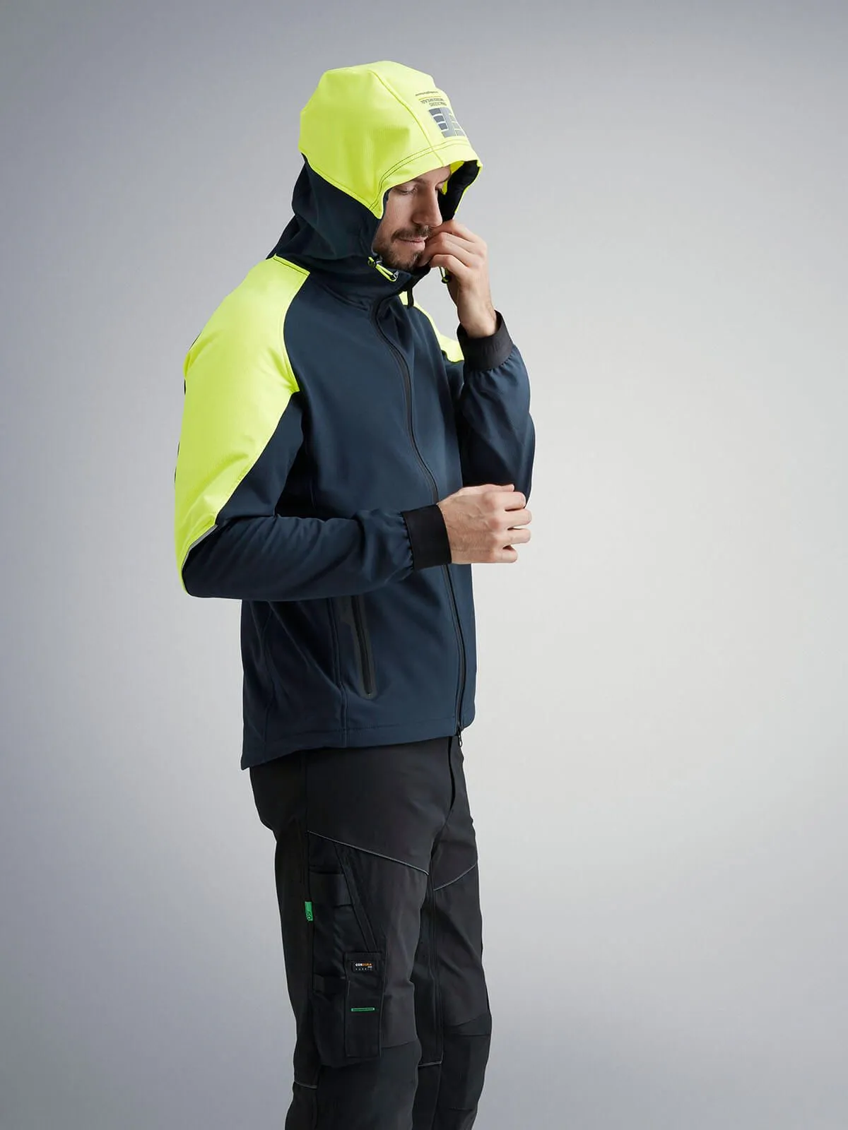 Snickers&#x20;8025&#x20;FlexiWork&#x20;Neon&#x20;Hoodie&#x20;with&#x20;Zip