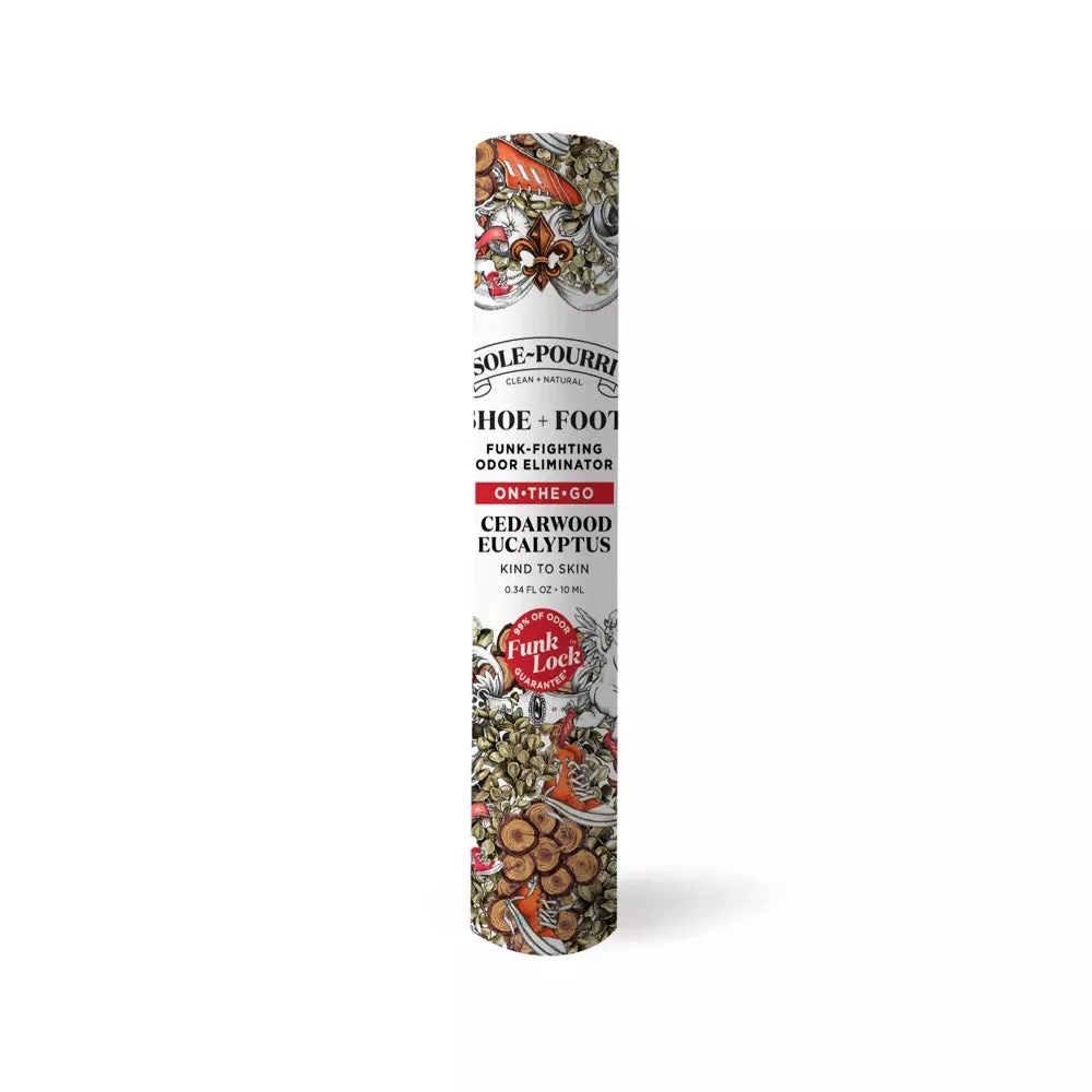 Sole~Pourri Shoe Spray Cedarwood Eucalyptus - .34 oz.