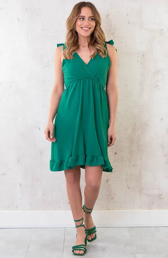 Strik Heels Suede Groen