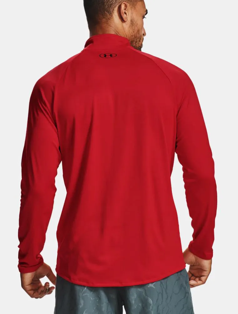 Tech 2.0 1/2 Zip in Red by Under Armour