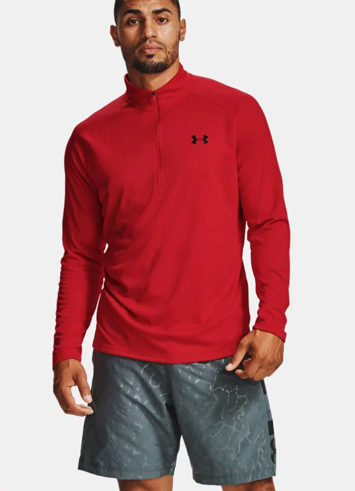 Tech 2.0 1/2 Zip in Red by Under Armour
