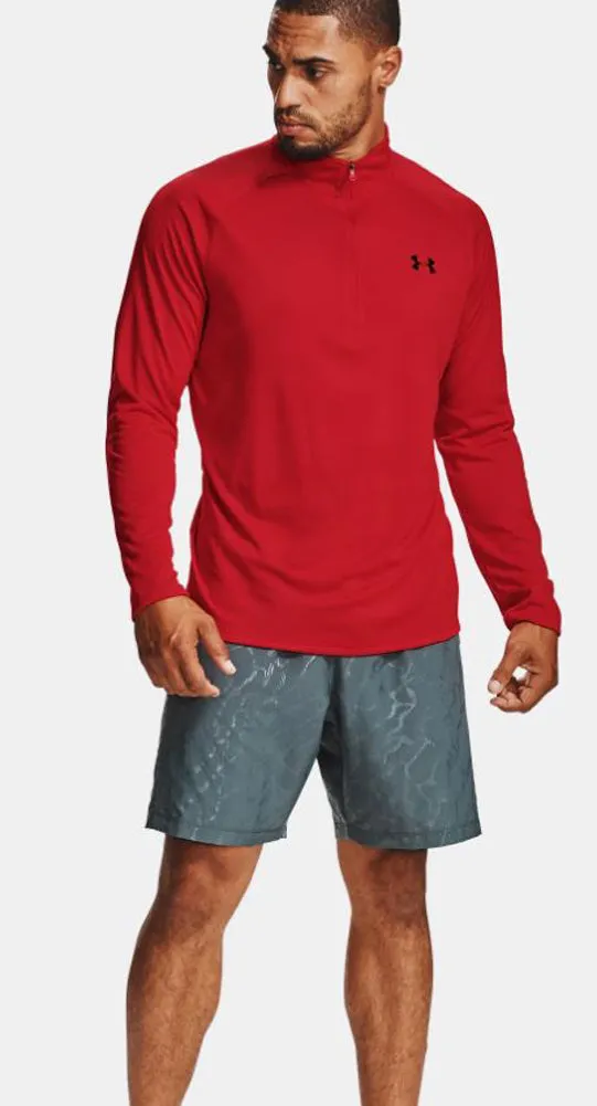 Tech 2.0 1/2 Zip in Red by Under Armour