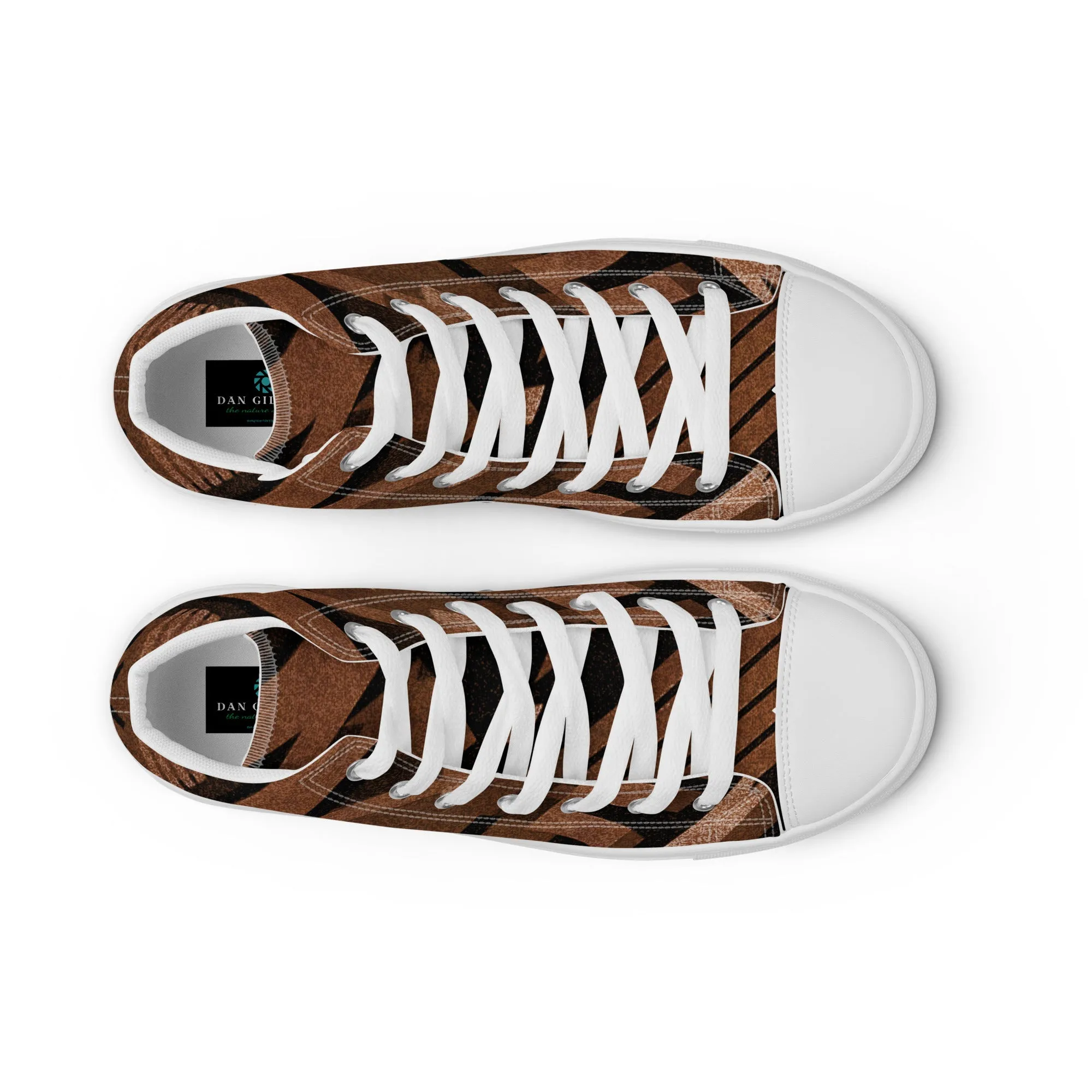 TechAbstract 1 Brown - Men's High Top Canvas Shoes