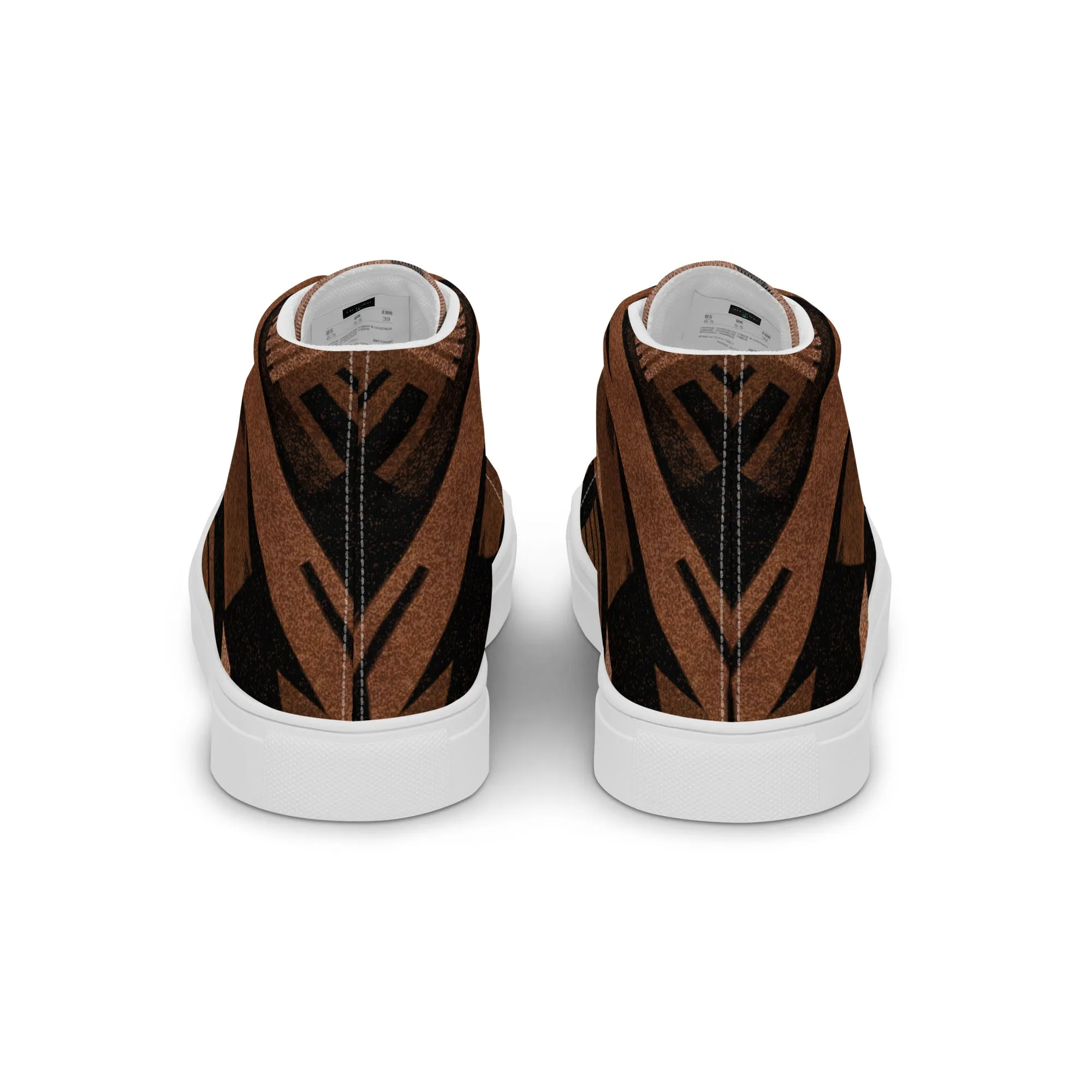 TechAbstract 1 Brown - Men's High Top Canvas Shoes