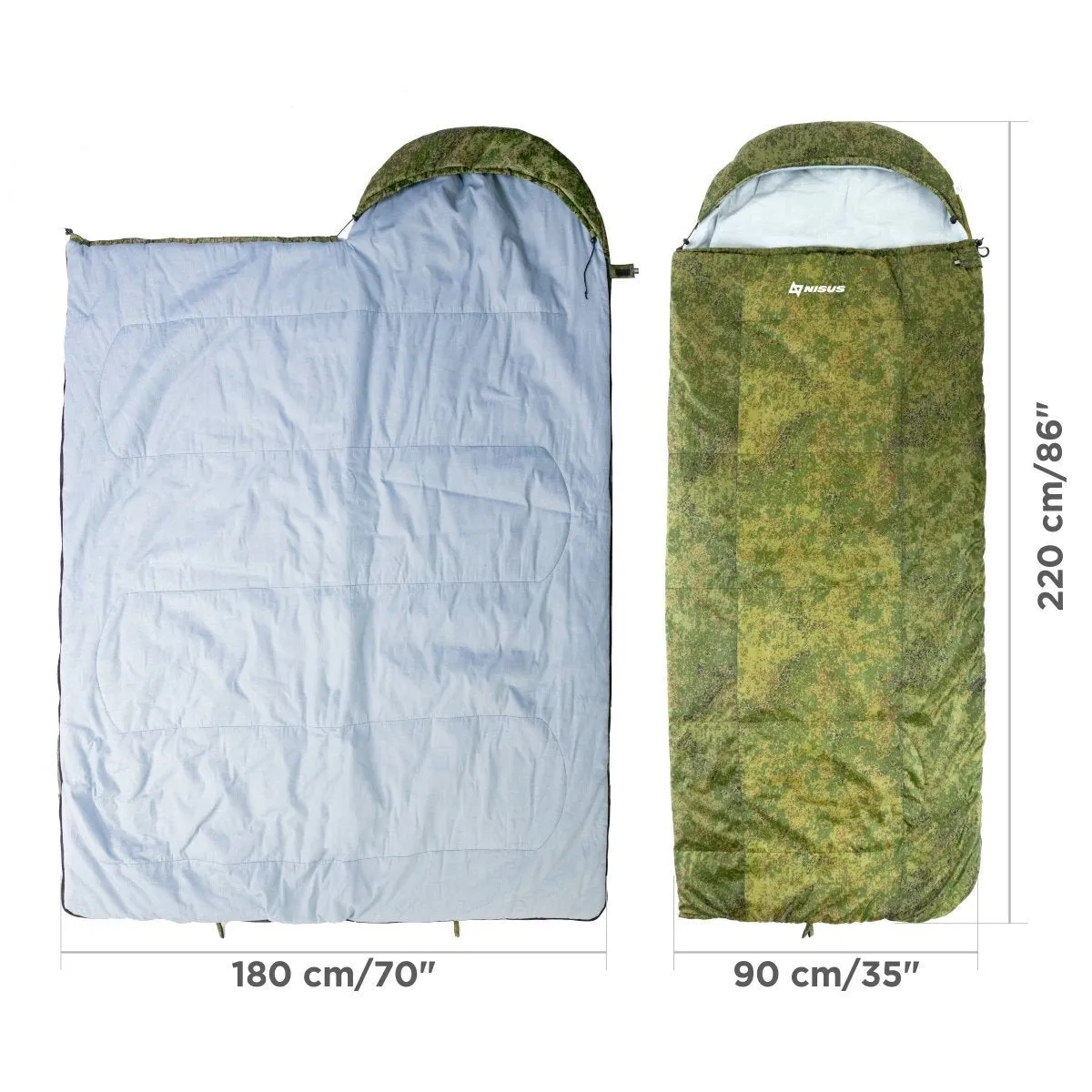 TRAVEL EXTREME 220/90/200 Compact Lightweight Waterproof Synthetic Cotton Lined Camping Sleeping Bag